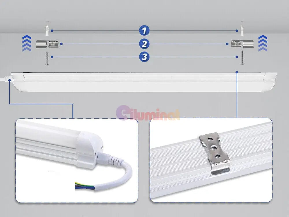 Tub Led T8 Mat Suport Inclus 120Cm 18W Interconectabil Liniar Light