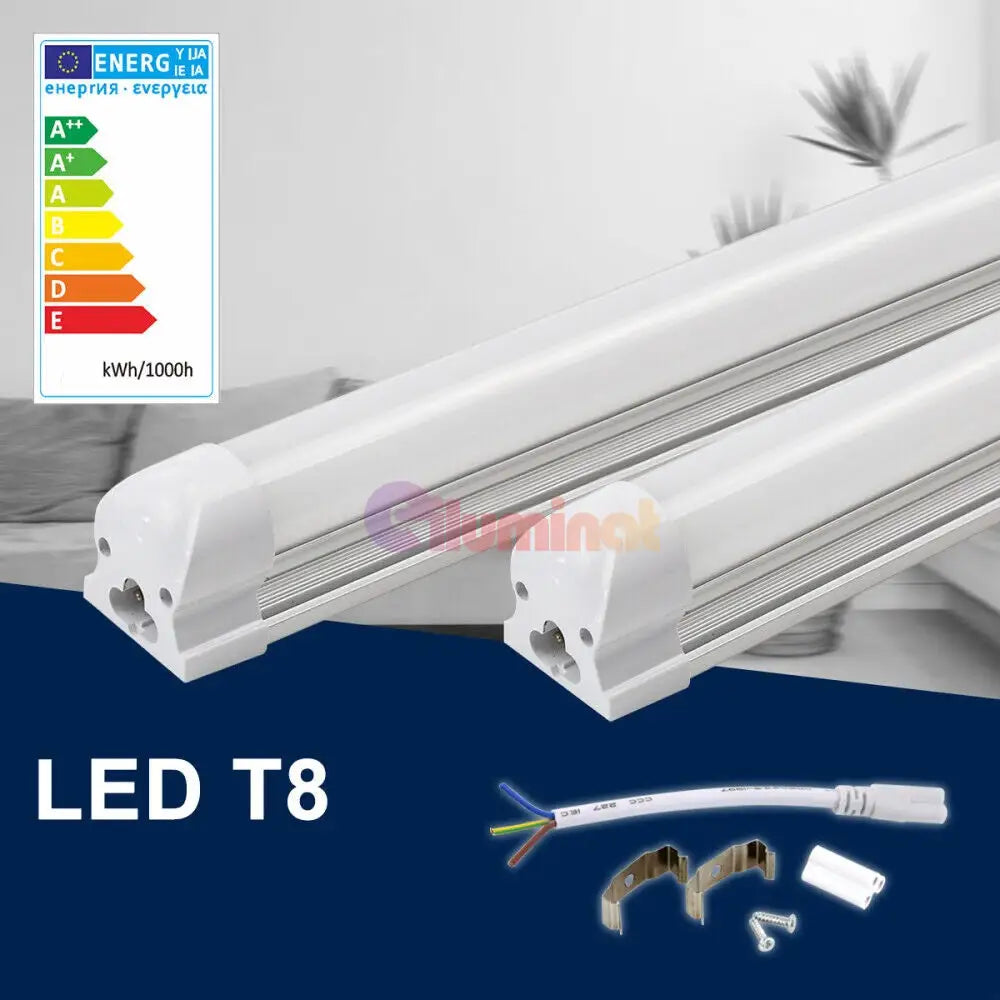 Tub Led T8 Mat Suport Inclus 120Cm 18W Interconectabil Liniar Light