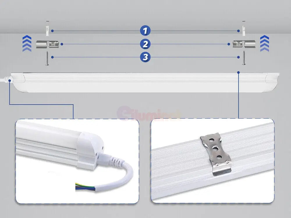 Tub Led T8 Transparent Suport Inclus 120Cm 18W Interconectabil Tube