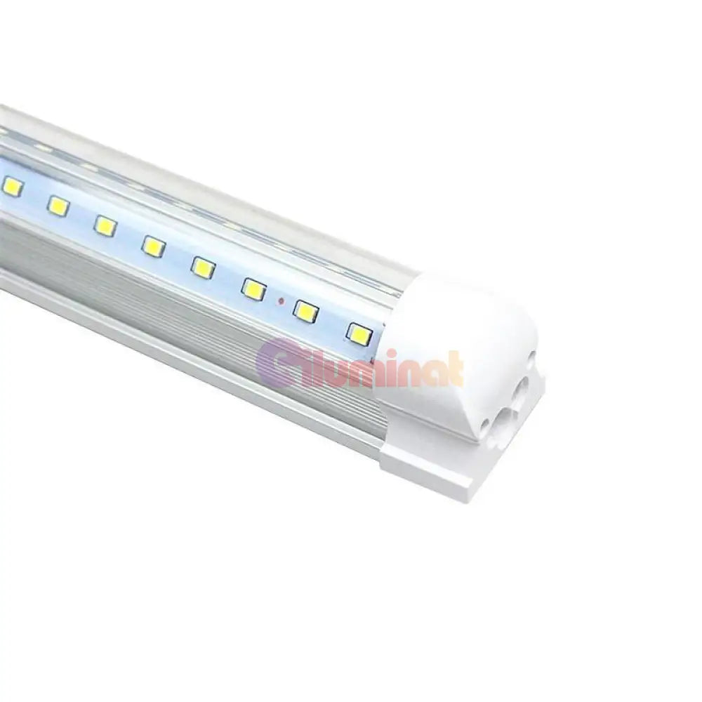 Tub Led T8 Transparent Suport Inclus 60Cm 8W Interconectabil