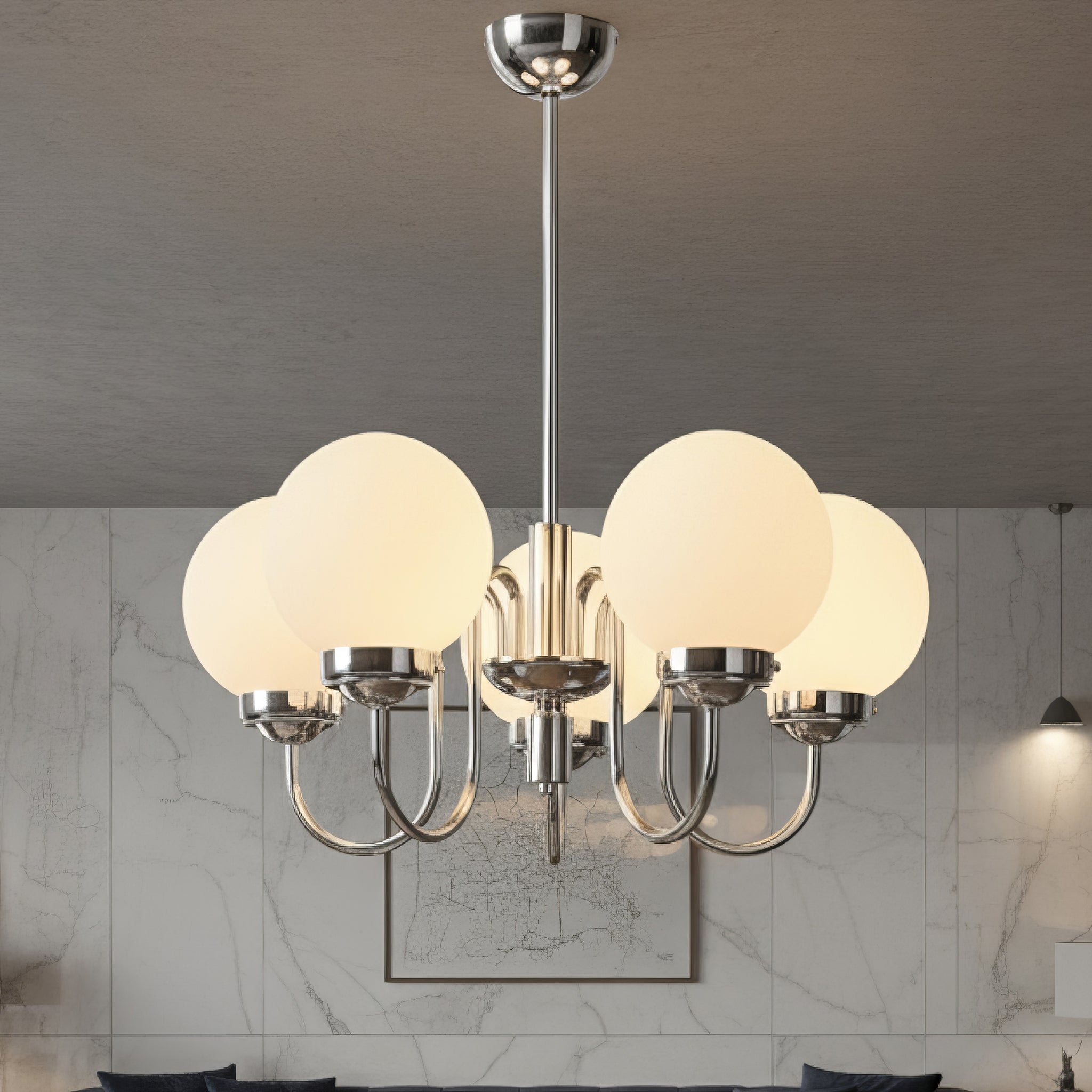 Lustra Abajur LOMA 5xE27 Crom