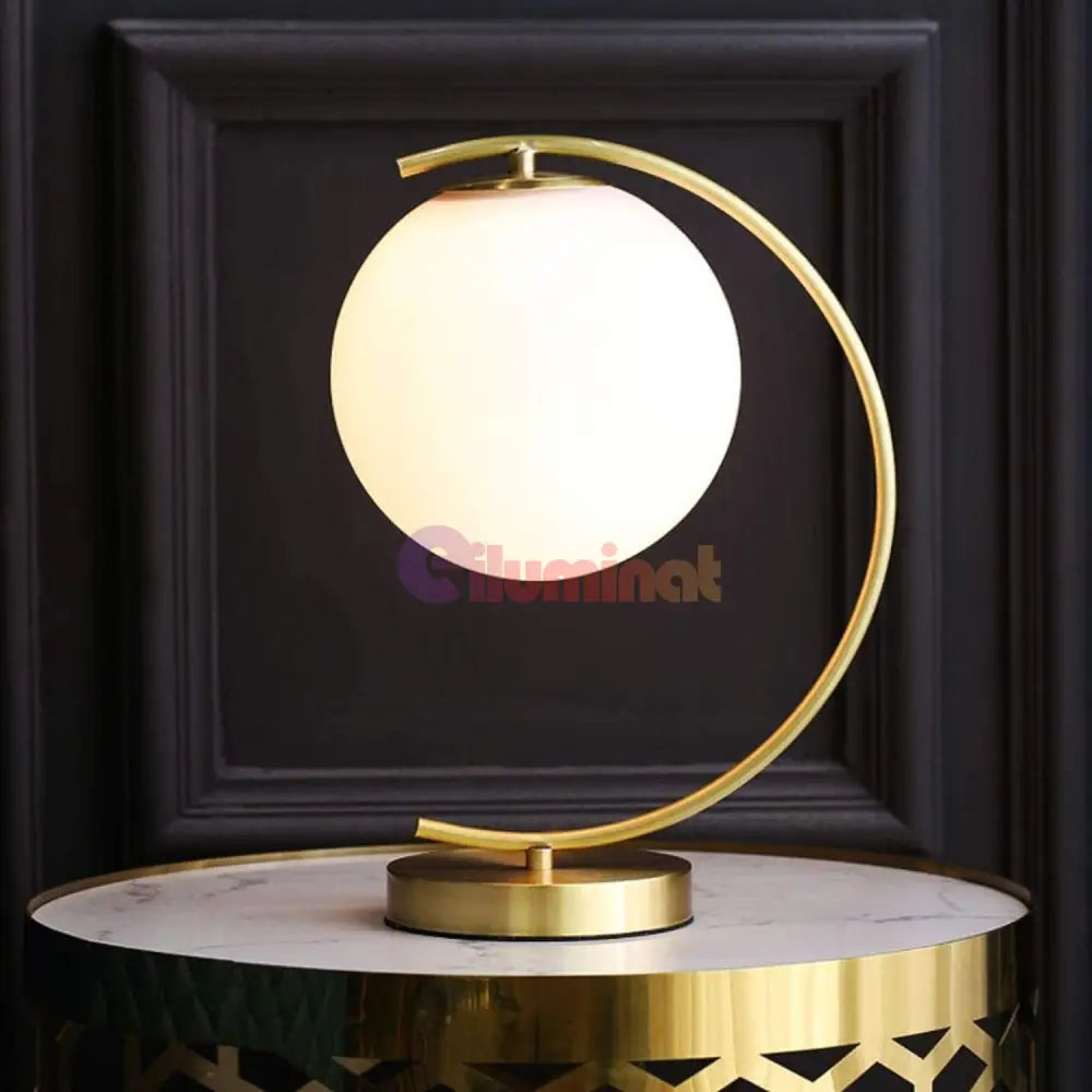 Veioza Abajur Nordic Style C Shape Table Lamp