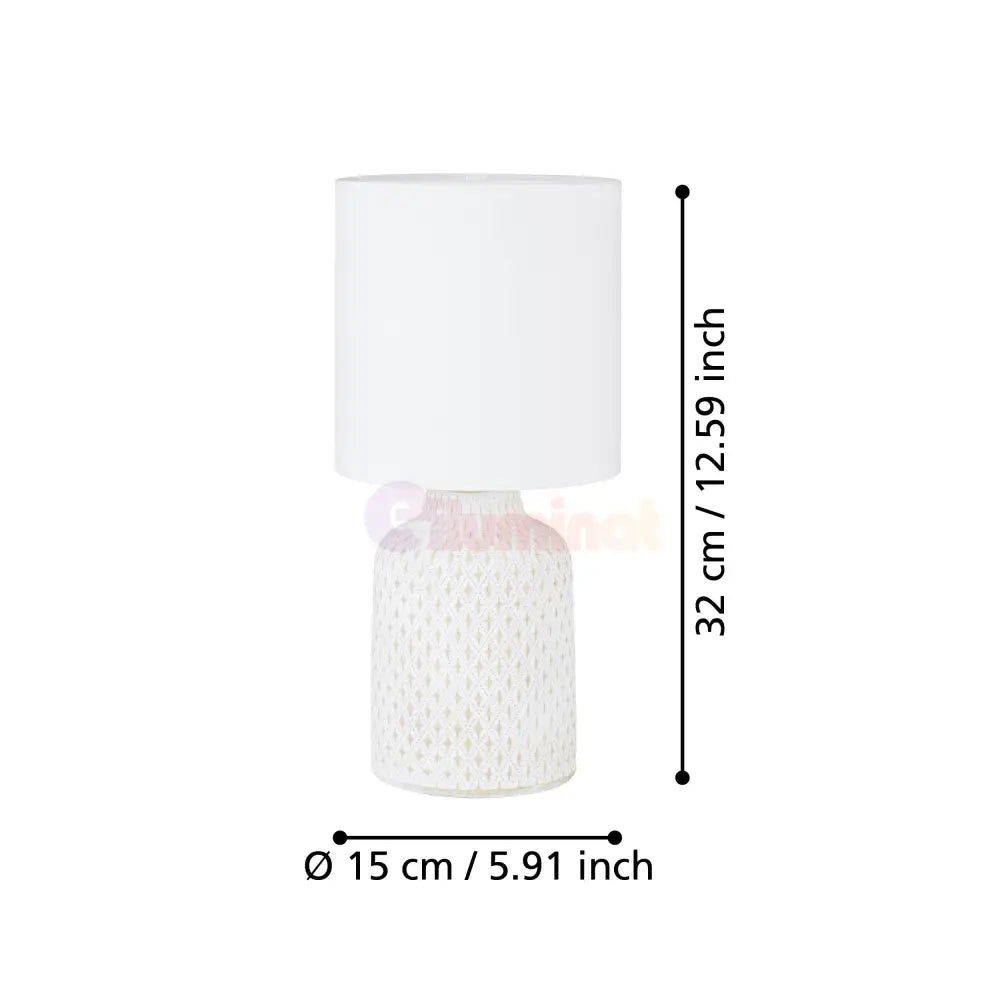 Veioza Decorativa BELLARIVA White 32CM VEIOZA DECORATIVA desk lamp