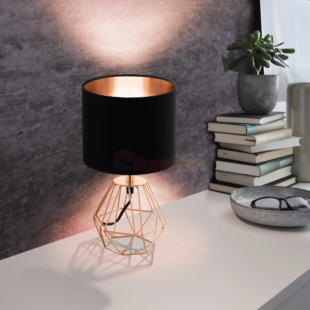 Veioza Decorativa CARLTON 2 Black & Gold 30.5CM VEIOZA DECORATIVA desk lamp