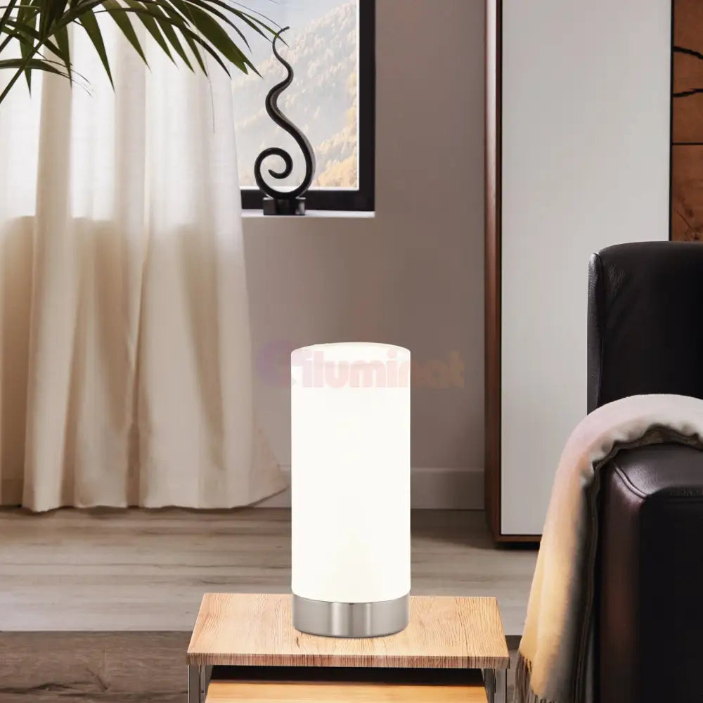 Veioza Decorativa DAMASCO 1 Silver & White 21.5CM VEIOZA DECORATIVA desk lamp