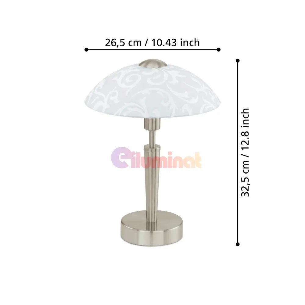 Veioza Decorativa Dimabila SOLO Silver 32CM VEIOZA DECORATIVA desk lamp