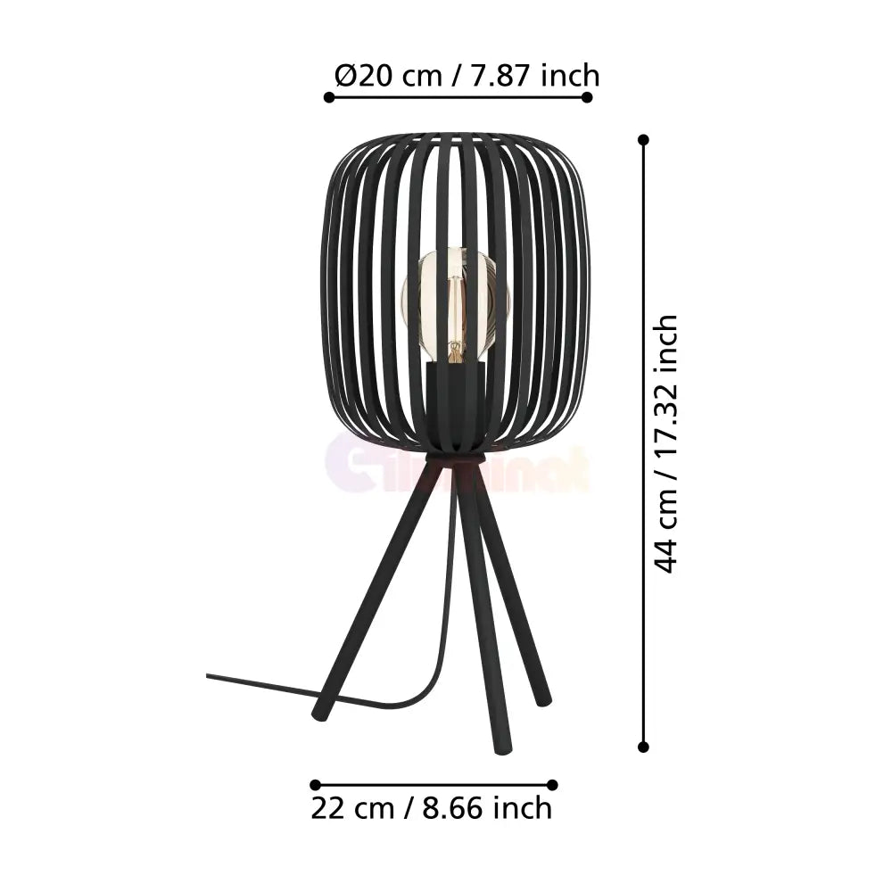Veioza Decorativa ROMAZZINA Black Ø20CM desk lamp