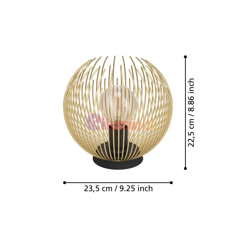 Veioza Decorativa VENEZUELA Black & Gold 23CM VEIOZA DECORATIVA desk lamp