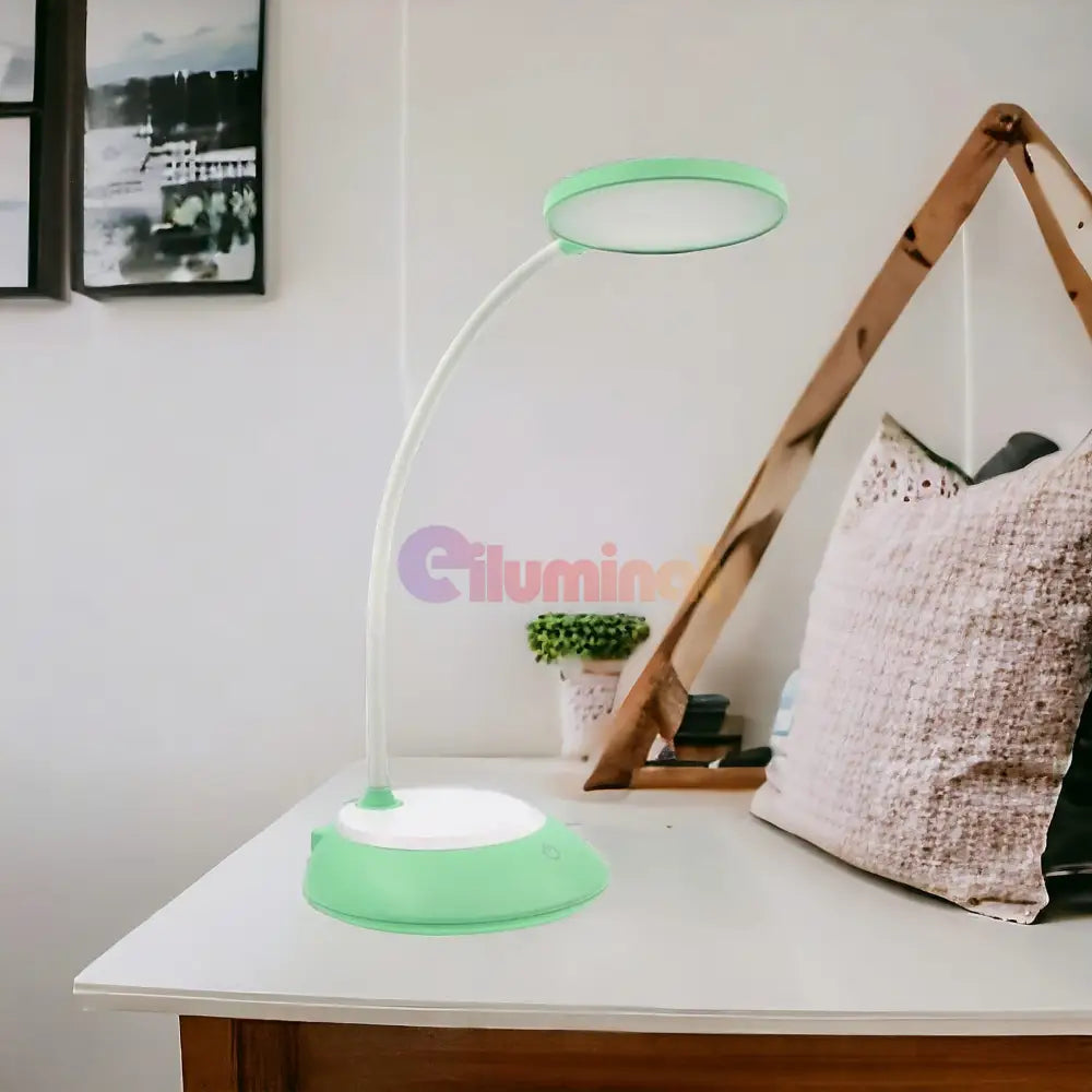 Veioza Led Cct Dimabila 6W Cu Acumulator Flexibila Pupil Verde Desk Lamp
