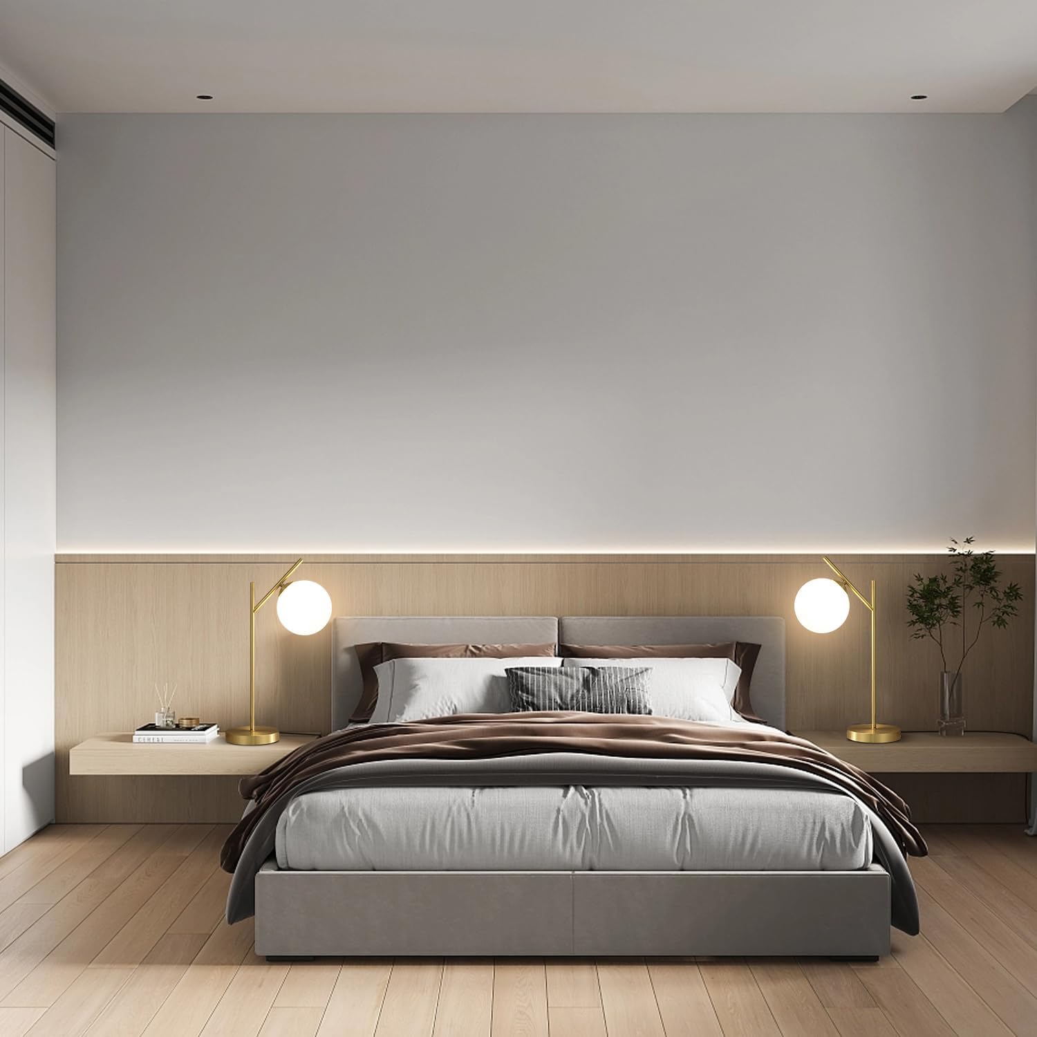 Veioza Abajur Nordic Style Golden Branch Table Lamp