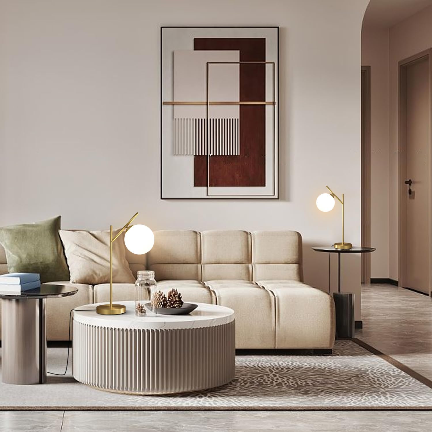 Veioza Abajur Nordic Style Golden Branch Table Lamp