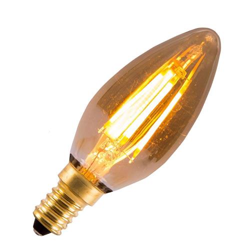 Bec Led E14 4W Filament Lumanare Fumuriu Dimabil