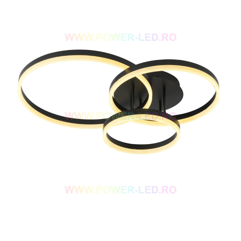 Lustra LED 112W BLACK CIRCLE Design Telecomanda