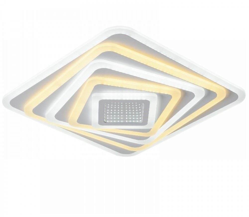 Lustra LED 114W SQUARE 3D MIRROR Telecomanda