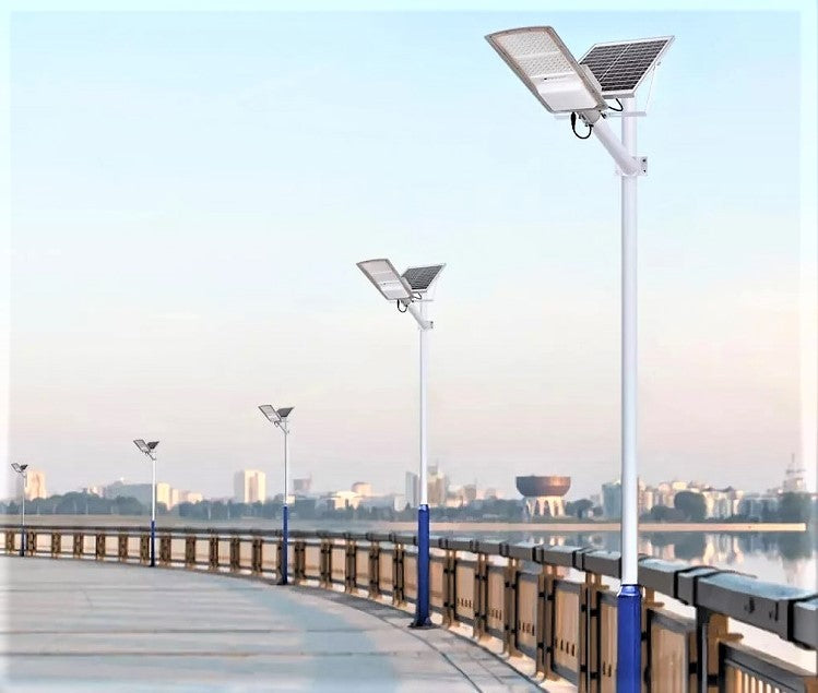 Lampa LED 300W Iluminat Stradal Solara Cu Brat Inclus Telecomanda