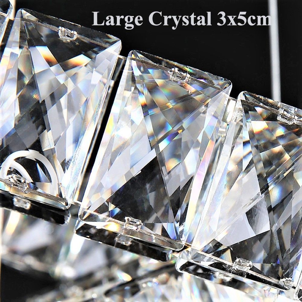 Lustra LED 184W Cristal 3 Segmente Telecomanda