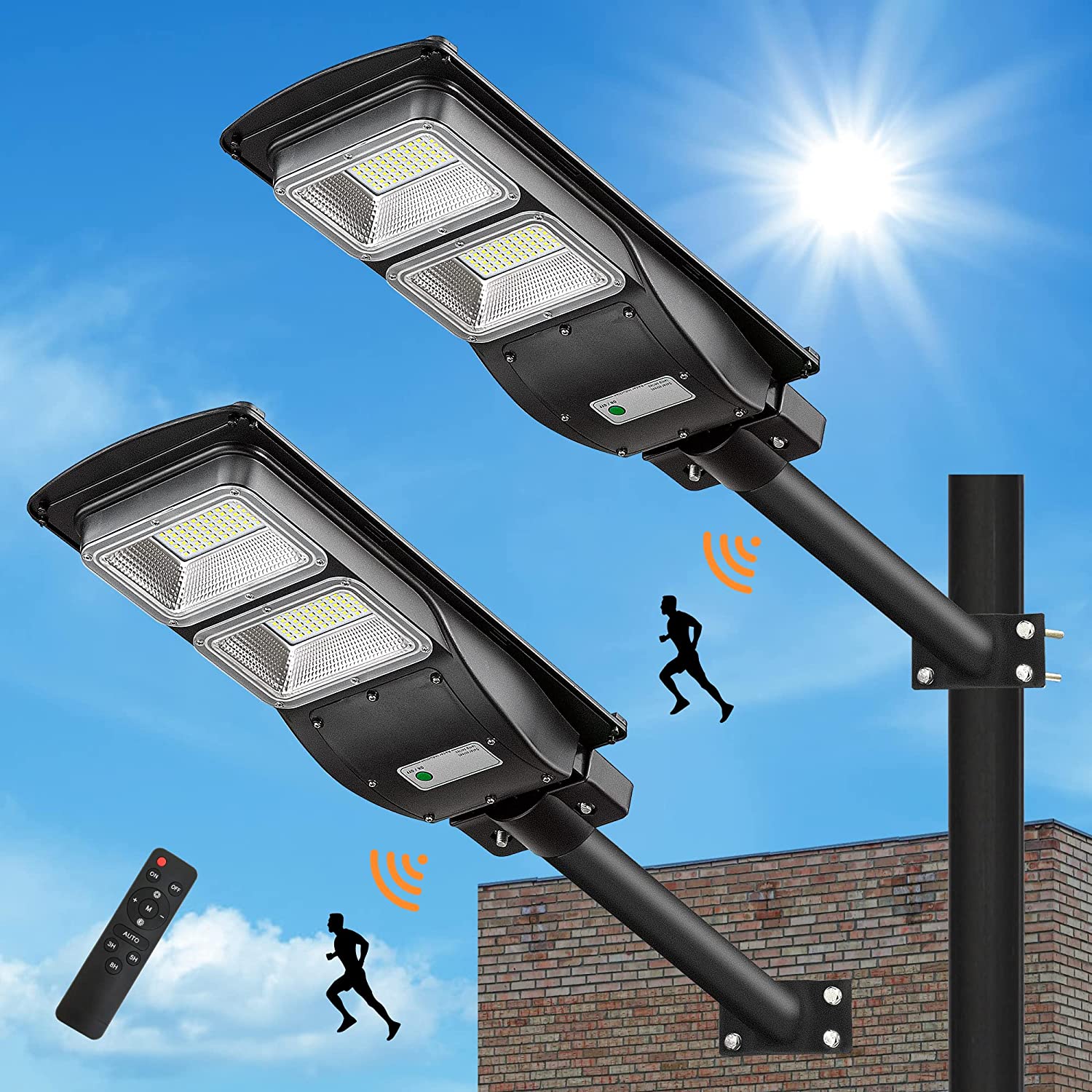 Lampa LED 60W Solara SLIM Senzor Miscare + Telecomanda