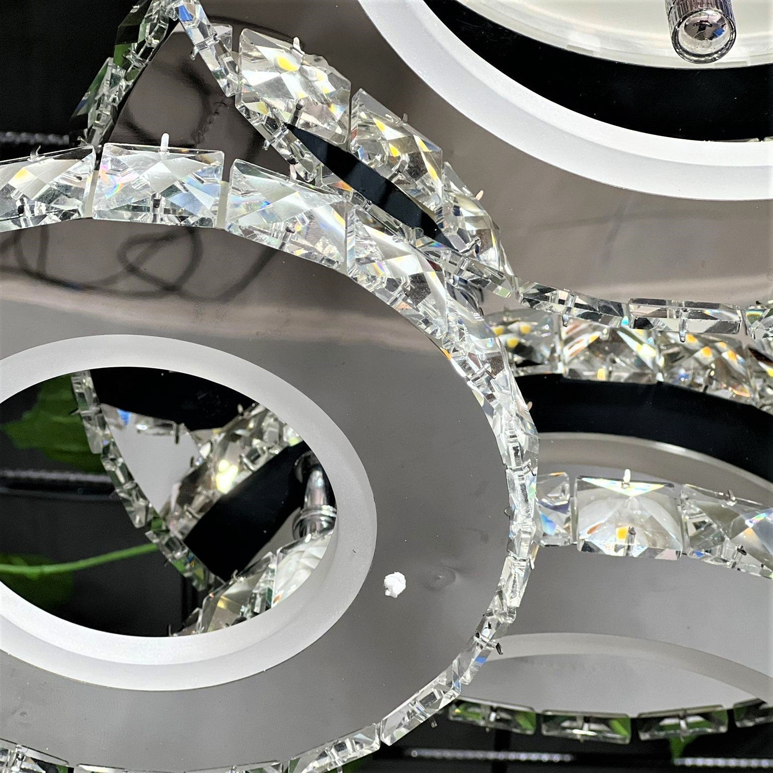 Lustra LED 158W 2+2 CIRCLE Cristal Chrome RGB Telecomanda