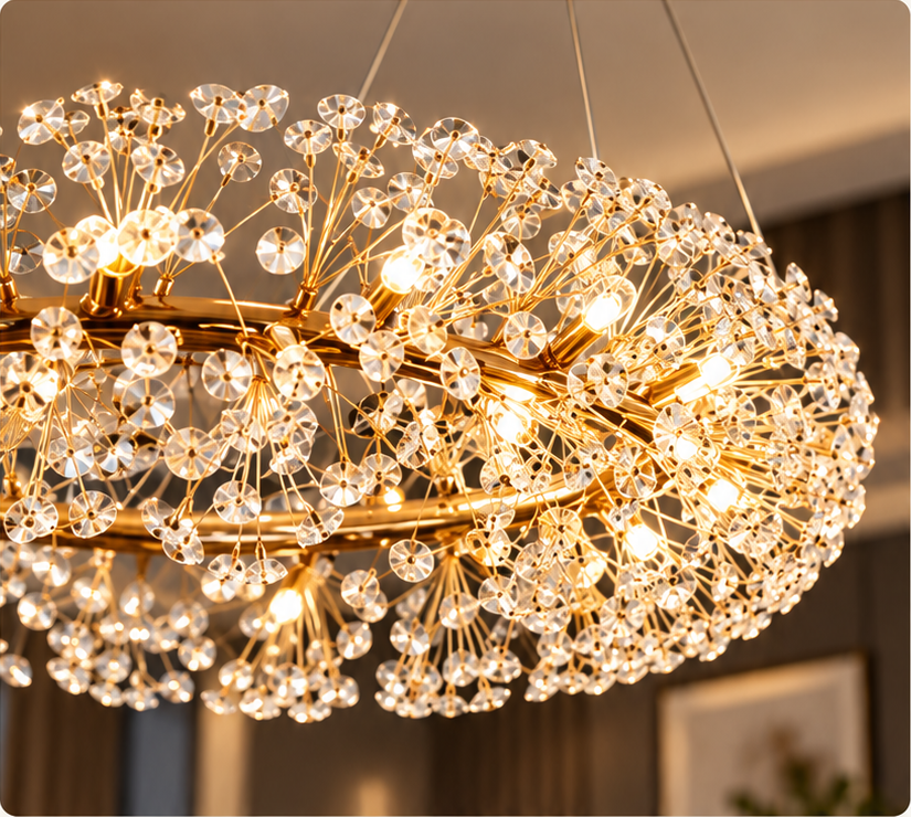 Detaliu cristal Dandelion Gold XXL